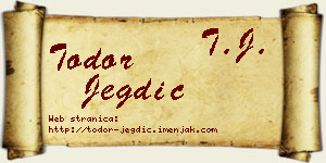Todor Jegdić vizit kartica